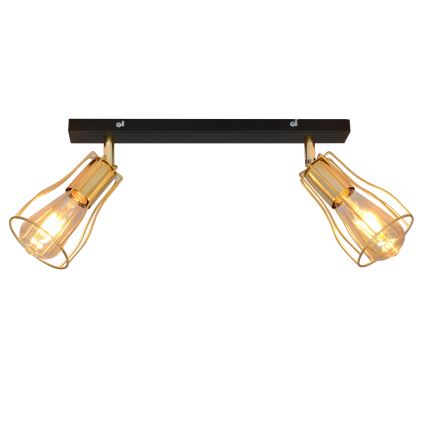 Точковий світильник TUBE 2xE27/15W/230V золотий/чорний
