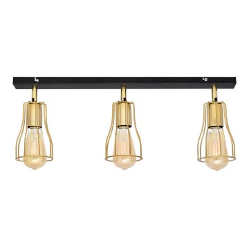 Точковий світильник TUBE 3xE27/15W/230V золотий/чорний