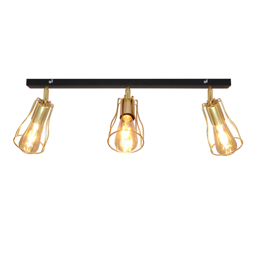 Точковий світильник TUBE 3xE27/15W/230V золотий/чорний