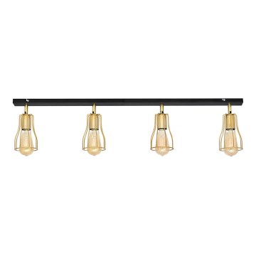 Точковий світильник TUBE 4xE27/15W/230V золотий/чорний