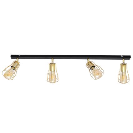 Точковий світильник TUBE 4xE27/15W/230V золотий/чорний