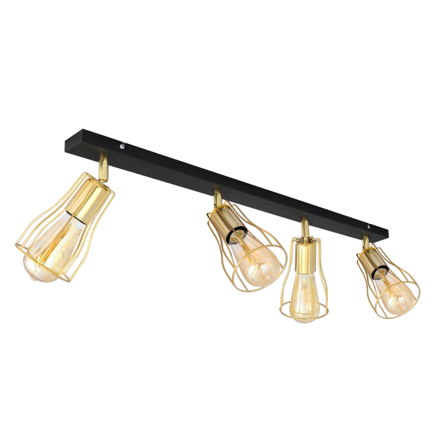 Точковий світильник TUBE 4xE27/15W/230V золотий/чорний