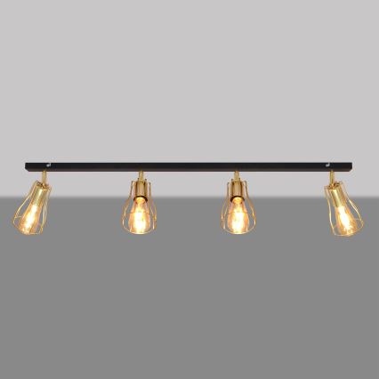 Точковий світильник TUBE 4xE27/15W/230V золотий/чорний