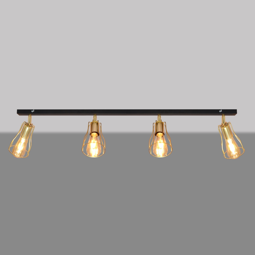 Точковий світильник TUBE 4xE27/15W/230V золотий/чорний