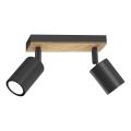 Точковий світильник TULON 2xGU10/8W/230V чорний/дуб