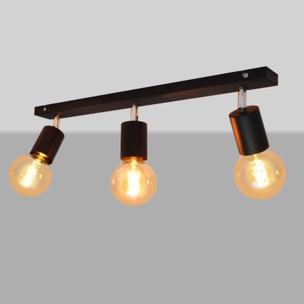 Точковий світильник TUNE 3xE27/20W/230V чорний