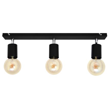 Точковий світильник TUNE 3xE27/20W/230V чорний