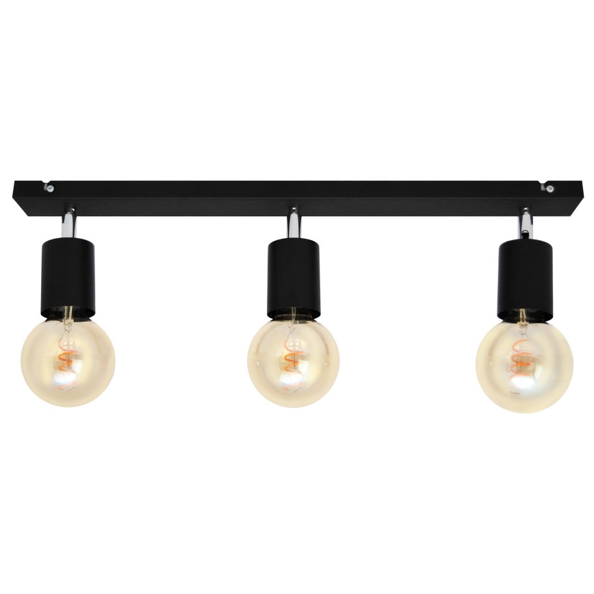 Точковий світильник TUNE 3xE27/20W/230V чорний