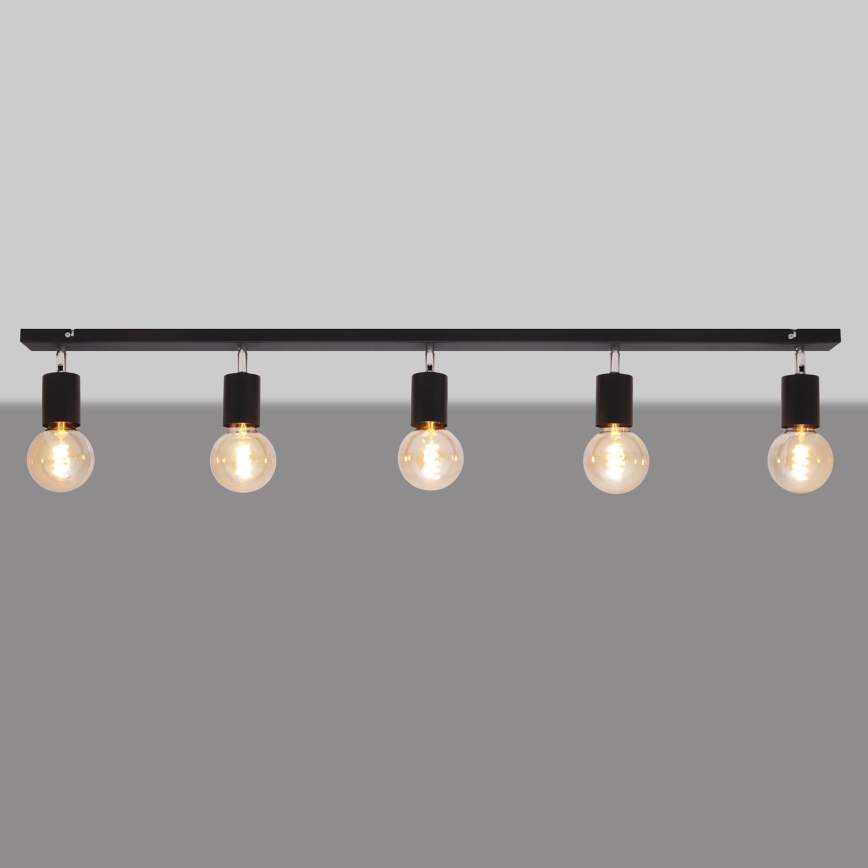 Точковий світильник TUNE 5xE27/20W/230V чорний