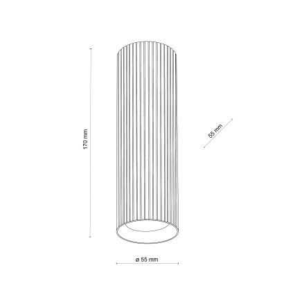 Точковий світильник TUNE M 1xGU10/10W/230V 17 см чорний