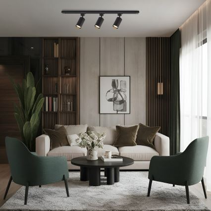 Точковий світильник у шинній системі TIGER 3xGU10/10W/230V чорний