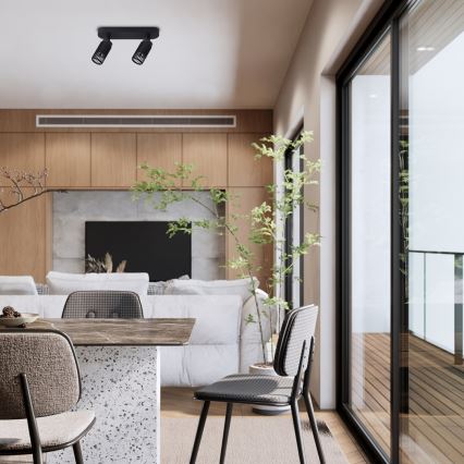 Точковий світильник VERTICAL 2xGU10/8W/230V чорний