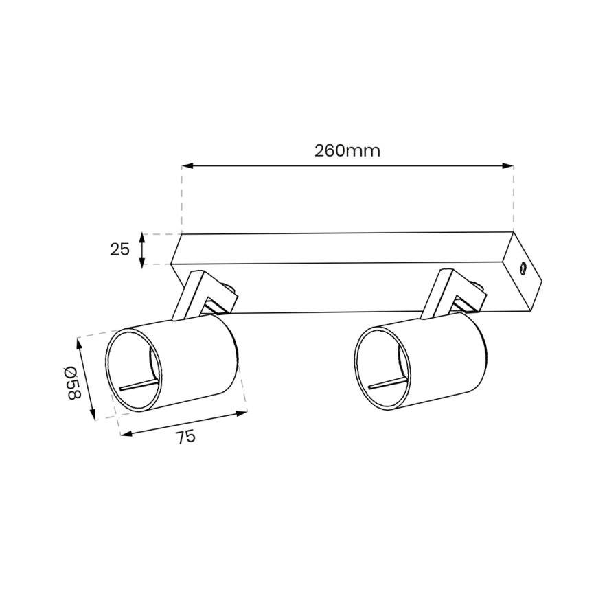 Точковий світильник VOLF 2xGU10/10W/230V білий