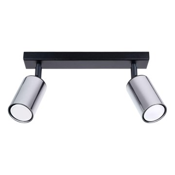 Точковий світильник WINX 2xGU10/10W/230V чорний/глянцевий хром