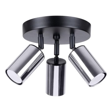 Точковий світильник WINX 3xGU10/10W/230V чорний/глянцевий хром