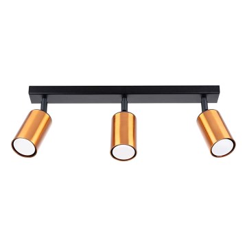 Точковий світильник WINX 3xGU10/10W/230V чорний/мідь