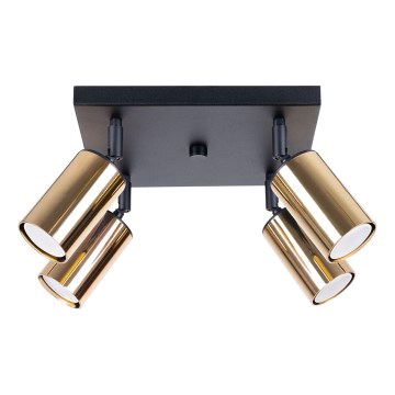 Точковий світильник WINX 4xGU10/10W/230V чорний/золотий