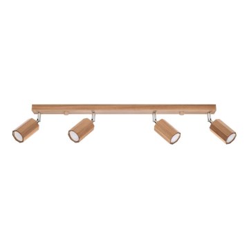 Точковий світильник ZEKE 4xGU10/40W/230V дуб