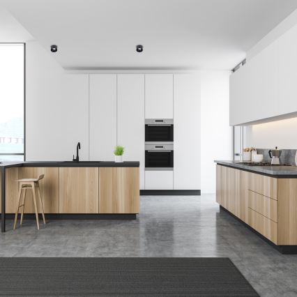 Точковий вбудований стельовий світильник BALI 1xGU5,3/MR16/25W/12V круглий чорний