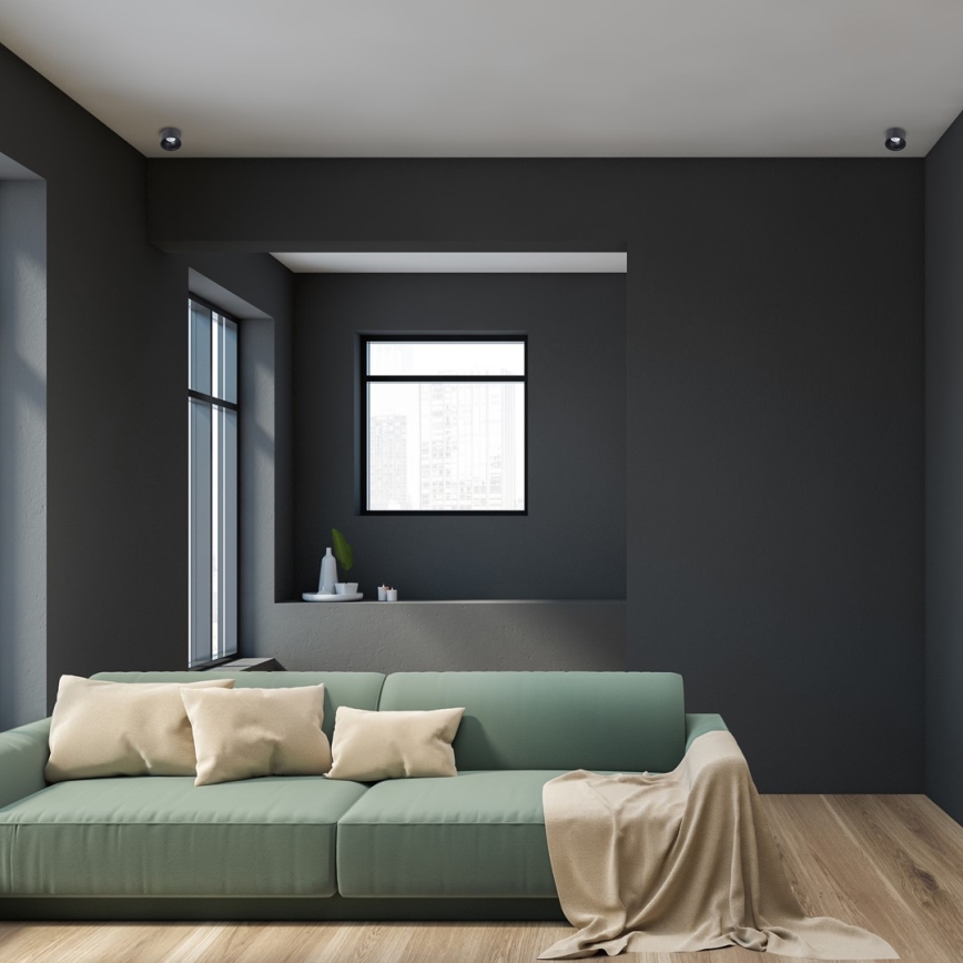 Точковий вбудований стельовий світильник BALI 1xGU5,3/MR16/25W/12V круглий чорний