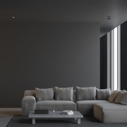 Точковий вбудований стельовий світильник BALI 1xGU5,3/MR16/25W/12V круглий чорний