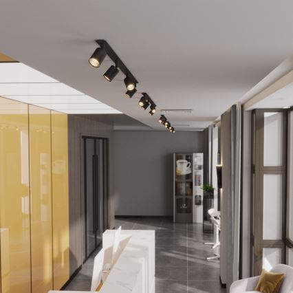 Точковий вбудований стельовий світильник NEX 4xGU10/10W/230V чорний