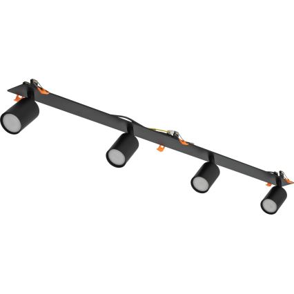 Точковий вбудований стельовий світильник NEX 4xGU10/10W/230V чорний