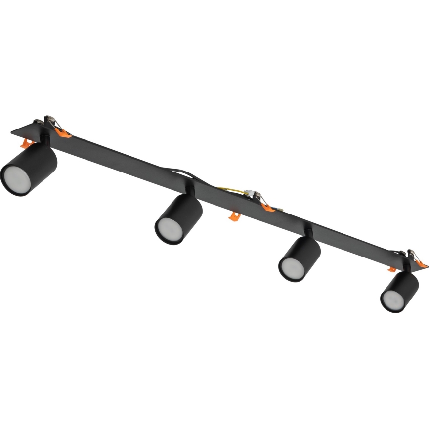 Точковий вбудований стельовий світильник NEX 4xGU10/10W/230V чорний