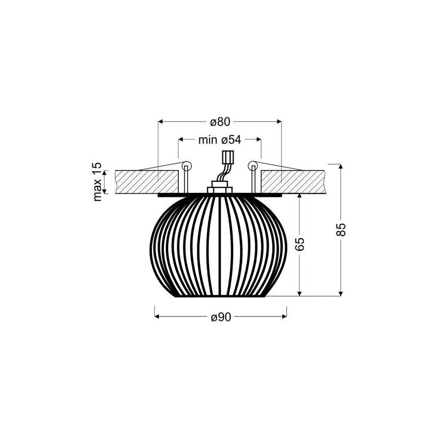 Точковий вбудований стельовий світильник SK 93 1xG9/40W/230V білий
