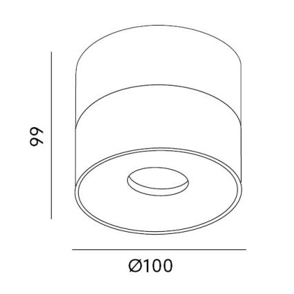 Точковий LED світильник з регулюванням яскравості LAHTI LED/10,5W/230V 3000K CRI 90 білий