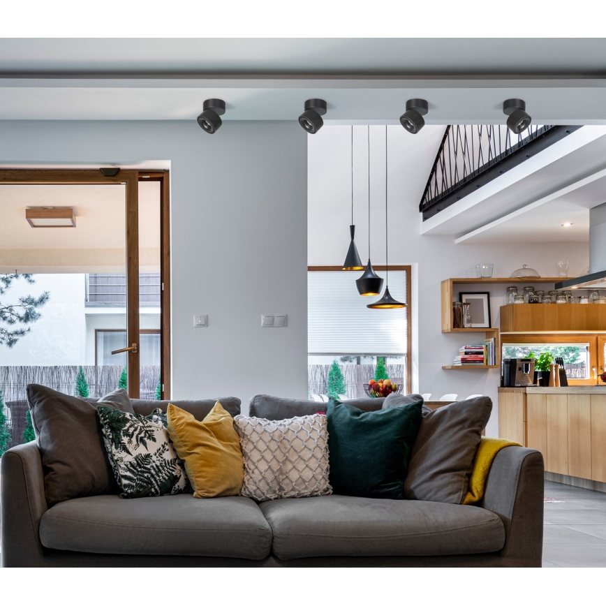 Точковий LED світильник з регулюванням яскравості LAHTI LED/13,5W/230V 3000K CRI 90 чорний