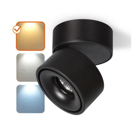 Точковий LED світильник з регулюванням яскравості LAHTI LED/13,5W/230V 3000K CRI 90 чорний