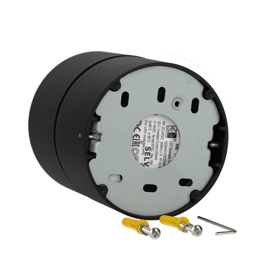 Точковий LED світильник з регулюванням яскравості LAHTI LED/13,5W/230V 3000K CRI 90 чорний