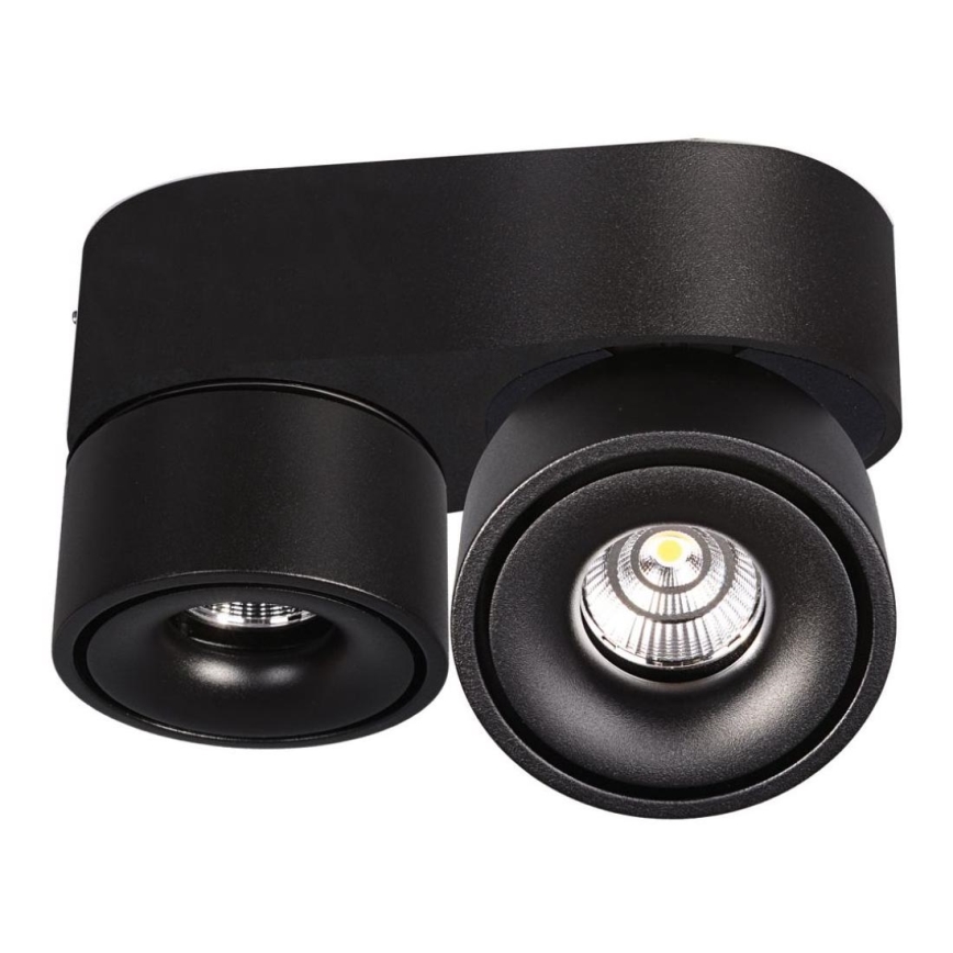 Точковий LED світильник з регулюванням яскравості LAHTI MINI 2xLED/9W/230V 3000K CRI 90 чорний