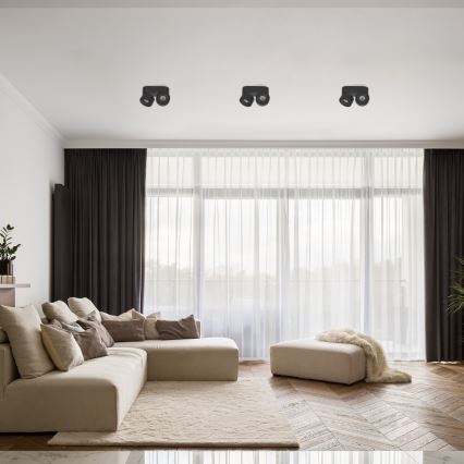 Точковий LED світильник з регулюванням яскравості LAHTI MINI 2xLED/9W/230V 3000K CRI 90 чорний