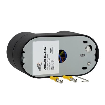 Точковий LED світильник з регулюванням яскравості LAHTI MINI 2xLED/9W/230V 3000K CRI 90 чорний