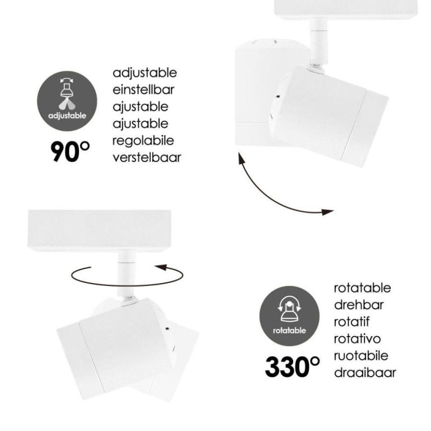 Точковий LED світильник з регулюванням яскравості MANU 1xGU10/5,8W/230V білий