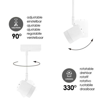 Точковий LED світильник з регулюванням яскравості MANU 1xGU10/5,8W/230V білий