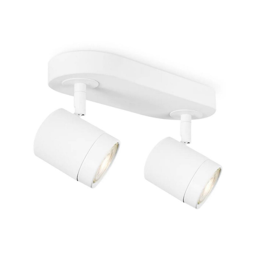 Точковий LED світильник з регулюванням яскравості MANU 2xGU10/5,8W/230V білий