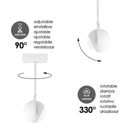 Точковий LED світильник з регулюванням яскравості NOP 1xGU10/5,8W/230V білий