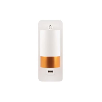 Точковий настінний світильник із зарядкою USB 1xGU10/35W/230V білий/золотий