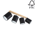 Точковий світильник APRILLIA 4xE27/25W/230V дуб чорний – сертифіковано FSC
