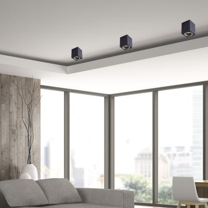 Точковий світильник BIMA 1xGU10/25W/230V кутовий чорний