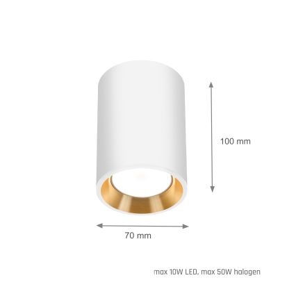 Точковий світильник CHLOE 1xGU10/35W/230V круглий білий/золотий
