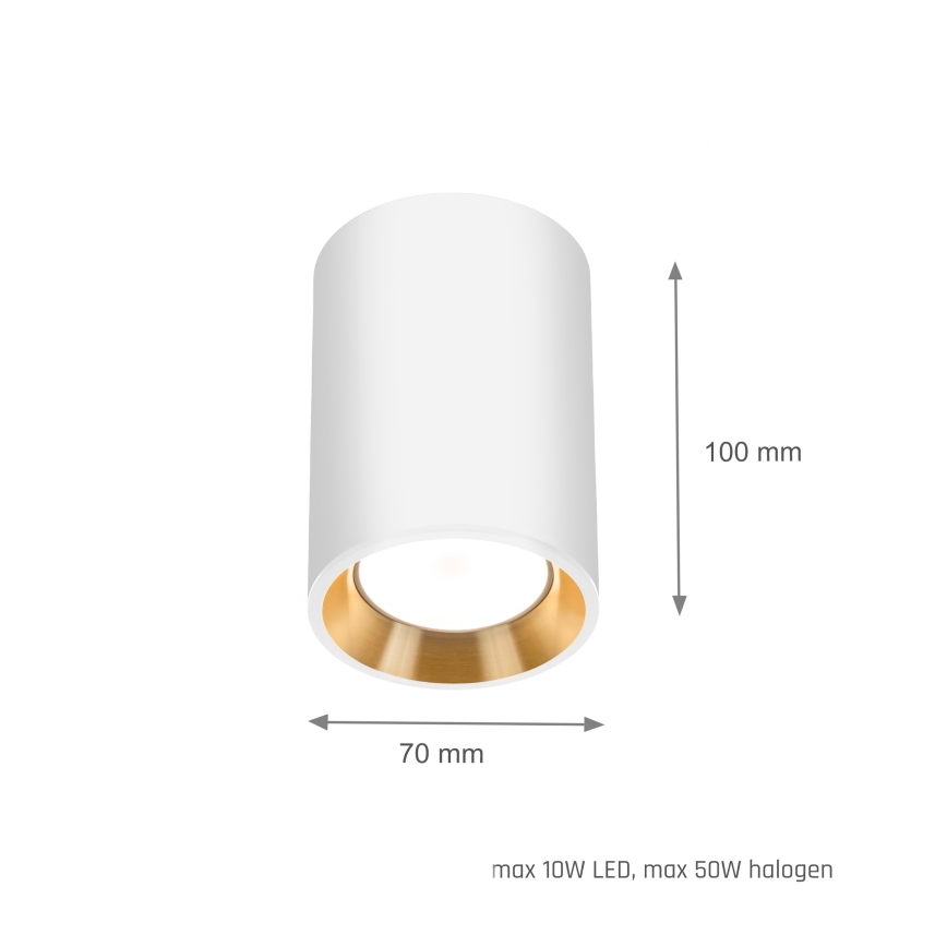 Точковий світильник CHLOE 1xGU10/35W/230V круглий білий/золотий