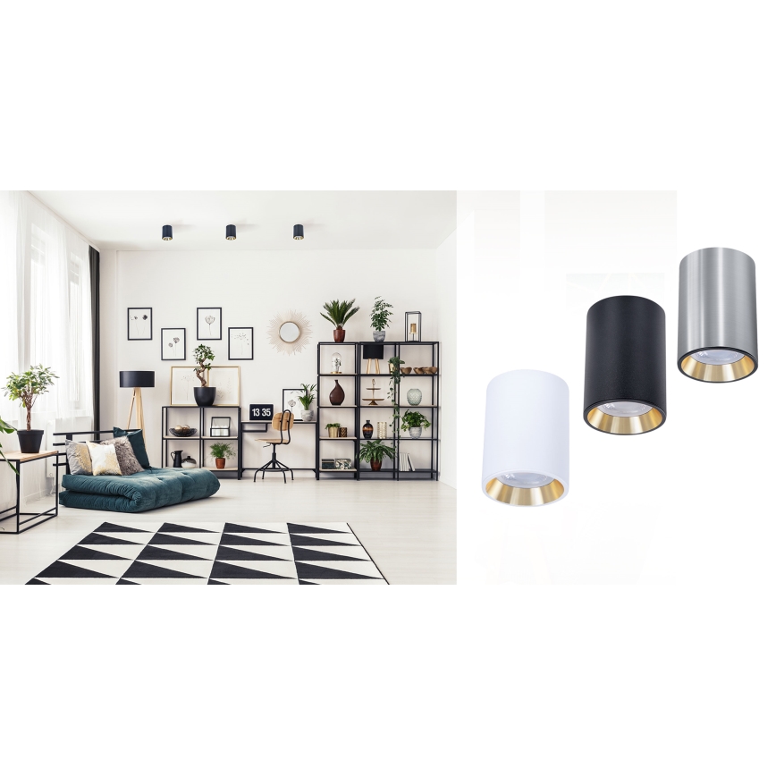 Точковий світильник CHLOE 1xGU10/35W/230V круглий матовий хром/золотий
