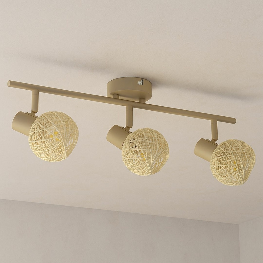 Точковий світильник DEX 3xE14/10W/230V бежевий/кремовий