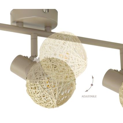 Точковий світильник DEX 3xE14/10W/230V бежевий/кремовий