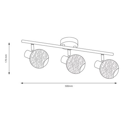 Точковий світильник DEX 3xE14/10W/230V бежевий/кремовий