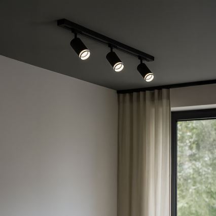 Точковий світильник для 1-фазної шинної системи PIPE 1xGU10/10W/230V чорний